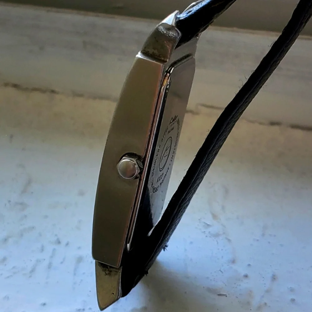 Vintage Kolber Geneve Watch Womens K1221 Blue Dial Silver Bezel Y2K MOP